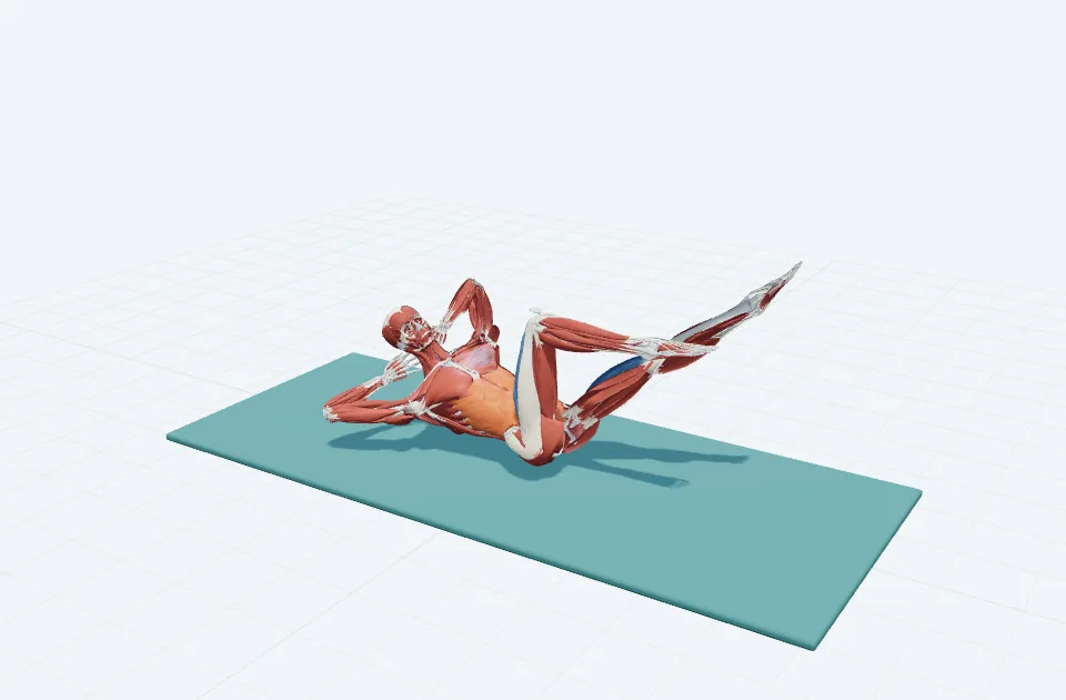 クリスクロスの動作の一場面を示す3D模式図