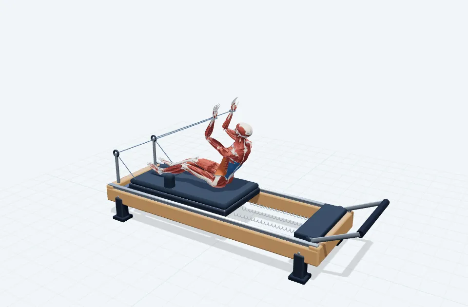 ロールアップ&ロールダウンの動作の一場面を示す3D模式図