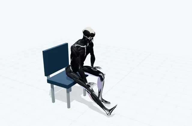椅子でもも裏の3D模式図